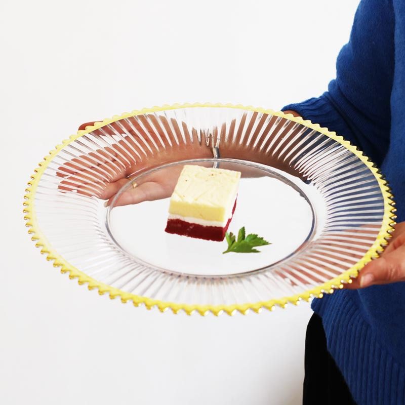 glass charger plate 1 Wholesale Glass Charger Plate PZ-026 - Image 1
